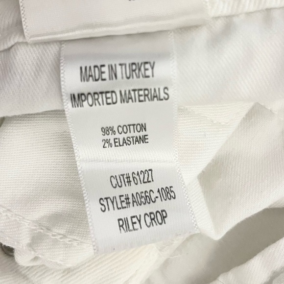 Agolde White Riley Crop Jeans - Picture 9 of 13